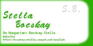 stella bocskay business card